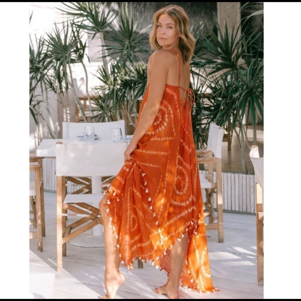 Tie-Dye Beach Maxi Dress/Cover-Up